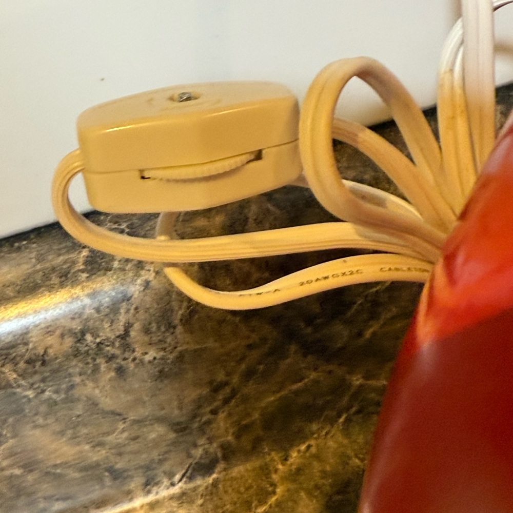 Vintage Red Owl ceramic lamp - Picture 2 of 3